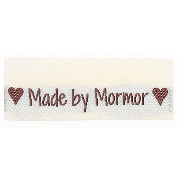 Go Handmade Vævet Label, Dobbeltsidet, 50 x 11,5 mm, 10 stk
